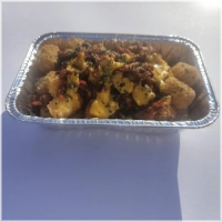 heerlijke potato pops met kip en gebakken groenten